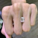 3.52CT Emerald Cut Diamond Lab Grown VVS2 Clarity E Color