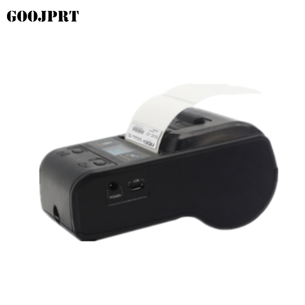 Portable 58mm thermal barcode printer bluetooth label sticker printer