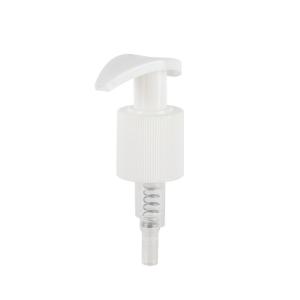 Quality Cosmetic Left Right Lock Pump Press Type With Stripes Plastic Lotion Dispensing Pump wholesale