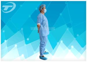 Quality Disposable Coveralls Waterproof Disposable Gown With Knitted Cuff wholesale