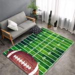 Grass Court Living Room Floor Carpets Green 3d Printed Rugs 1.5*1m