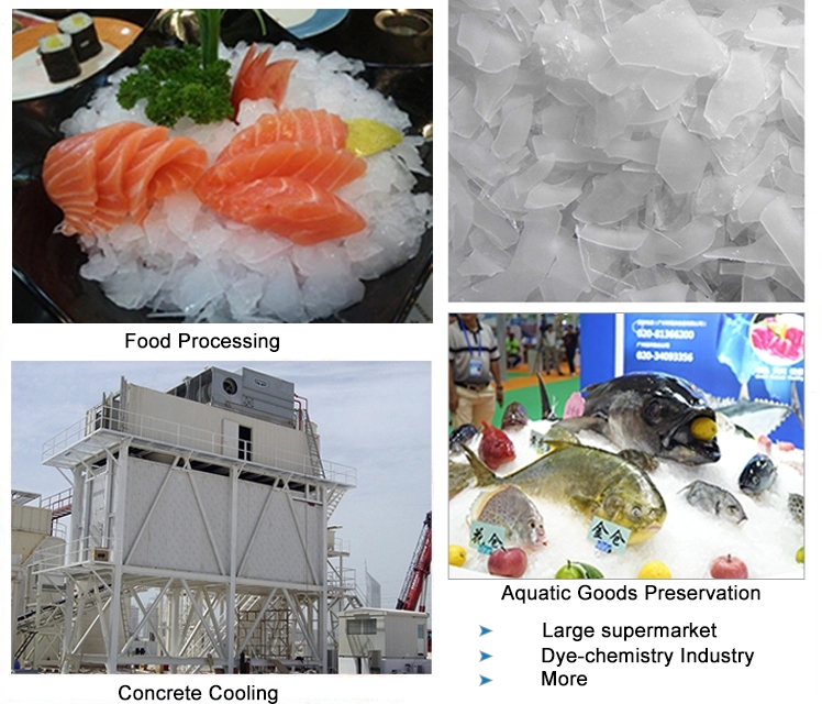 Cooling way Air Cooling Flake Ice Machine for Popular Stainless Steel FOCUSUN 8000 Kilos