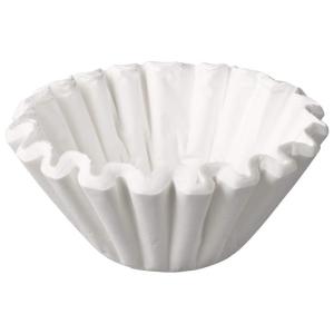 Quality Brown White Basket Coffee Filter 13.2'' Bowl Shape Wave Unbleached wholesale
