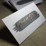 Rose Gold Custom Foil Stamped Business Cards