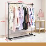 Industrial Single Pole Home Cloth Display Stand Stainless Steel Clothes Rack