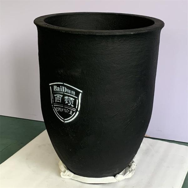 150kg Capacity Zinc Melting Crucible Chemical Resistance Round Industrial