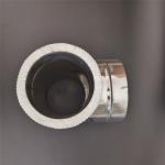 Twin Wall Stove Chimney Pipe 90 Degree Tee With Ceramic Fibers Insulation