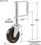 Heavy Duty Metal Sliding Spring Gate Wheel for Outdoor Garden and Security Fence