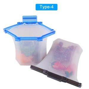 Quality Eco Zip Top Silicone Bags Silicone Food Pouches Microwave Safe wholesale