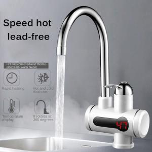 Quality Deck Mounted Electric Hot Water Tap Instant 2-3L/Min 3KW For Kitchen wholesale