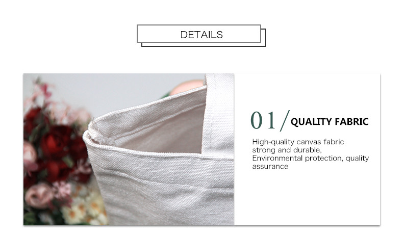 Custom Mini Canvas Tote Cotton Bag Printed Handbag Handle Canvas Tote Bag