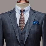 Woolen Cloth Fabric Handmade Lapel Business Suit Single Breasted Men's Suit 3