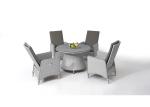 4 Seater Rattan Wicker 1.2CBM Outdoor Table Chairs Set
