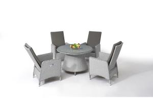 Quality 4 Seater Rattan Wicker 1.2CBM Outdoor Table Chairs Set wholesale