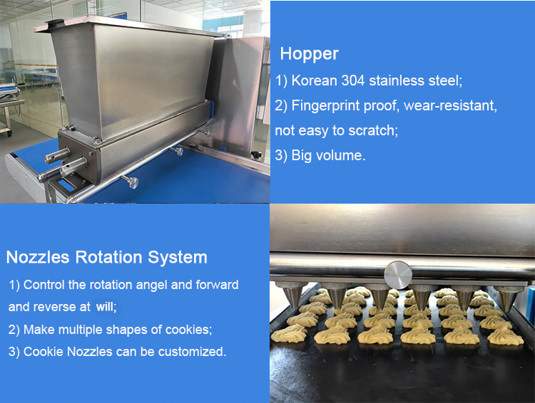 4KW Industrial Cookie Machine Maker Jennys Caramel Biscuit Press Depositor