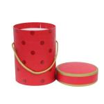 OEM-Customized logo printing Cardboard box Red Cylindrical children's toy gift