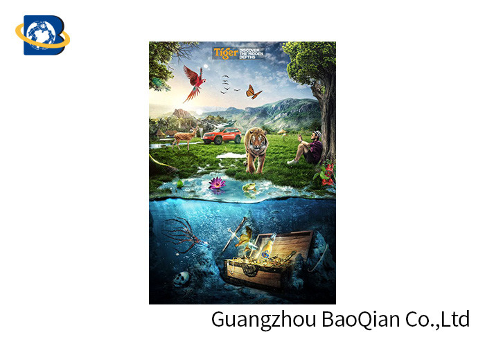 PP/PET Large Format Lenticular Printing , 3 Dimensional Pictures Creative Design