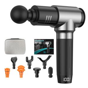 Quality Carbon Fiber Percussion Massage Gun with 4 Massage Heads wholesale