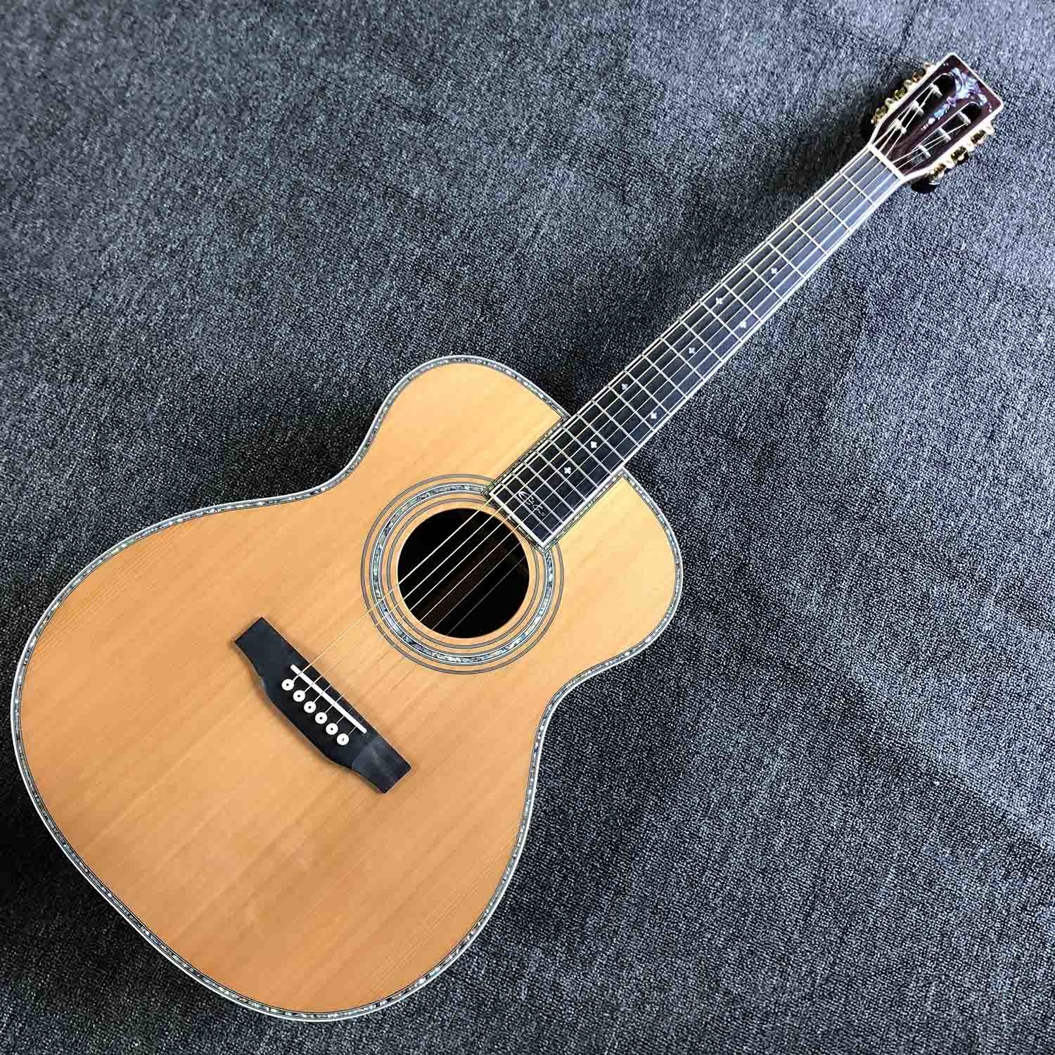 Custom Solid Cedar Top 42c OM Style Acoustic Guitar