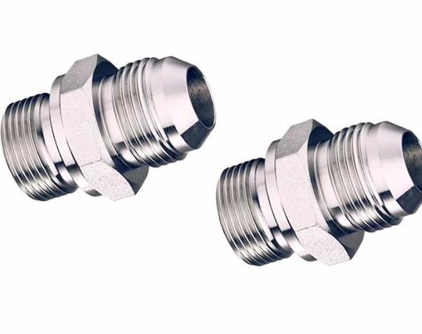 Stainless Steel Hydraulic SAE Adapter Jic Male Straight Hose Connector 37 Degree