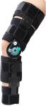 Black Lightweight Post Op Hinged Knee Brace For Osteoarthritis , Arthritis
