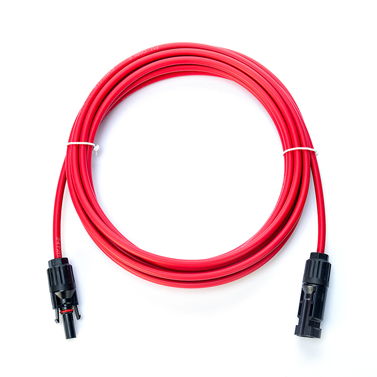 Red Solar Cable 2.5mm Solar PV Cable DC H1Z2Z2-K 1500V High Temperature Resistance for Solar Energy Systems