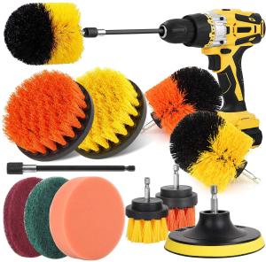 China 0.6 kg Drill Brush Attachment Set Drill Bit Scrub Brush For Cleaning Grout Car on sale