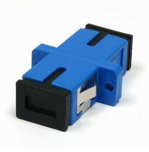 Quality Single Mode Simplex Fiber Optic Adapter SC / UPC With Flange / Black Dust Cap wholesale
