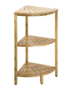 Quality Freestanding 3-Tier Bamboo Corner Shower Shelf Caddyfor Shower, Kitchen, Hall wholesale