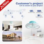 Large Air Flow 20 Inch Blue Finish LED Ceiling Fan for Bedroom Modern Design