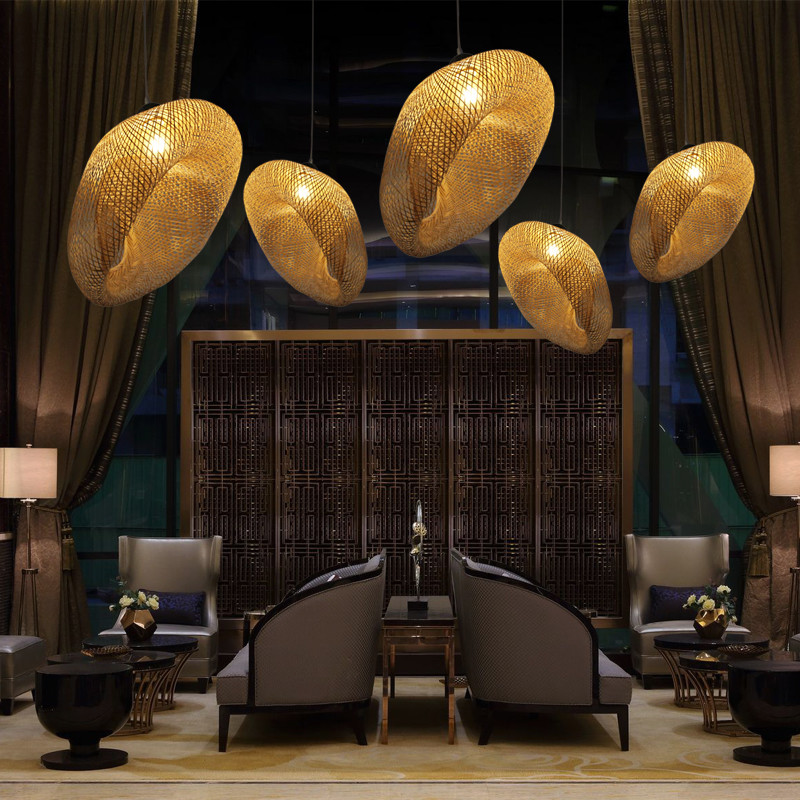Woven pendant light For Bedroom Kitchen Dining room Lighting Fixtures (WH-WP-05)