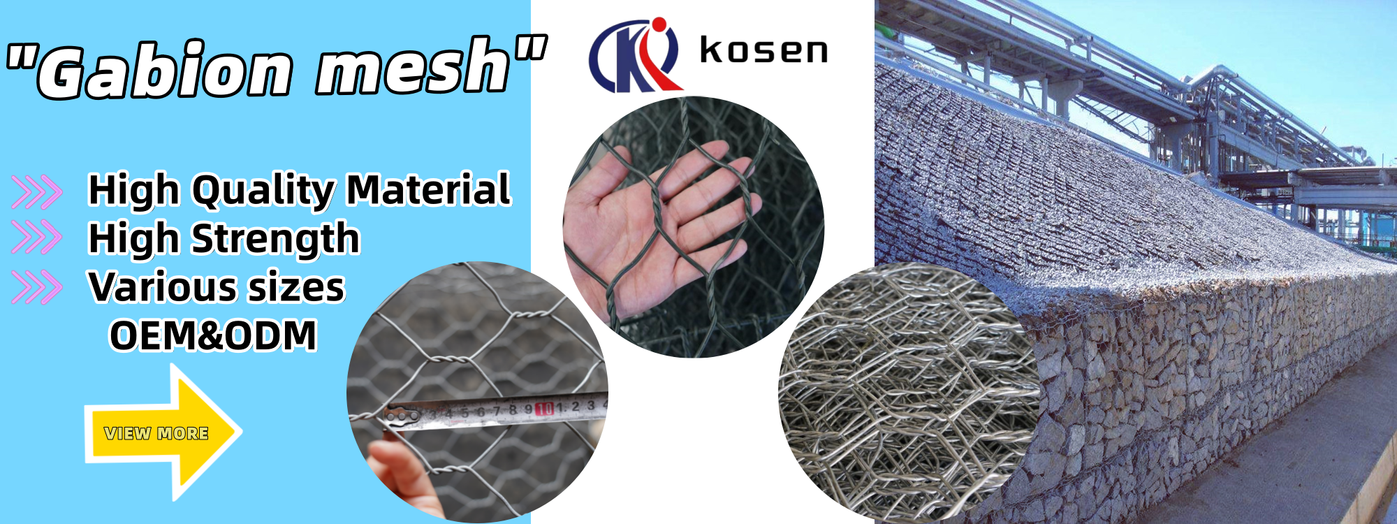 Woven Net Galvanized Coating Hexagonal Gabion Iron Wire Mesh for Bending Service