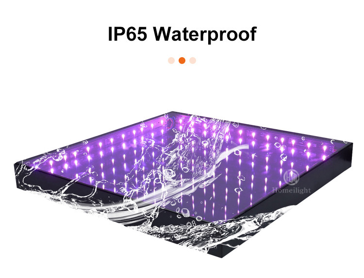 3D Mirror Golden Starry Infinity Portable Wedding LED Dance Floor