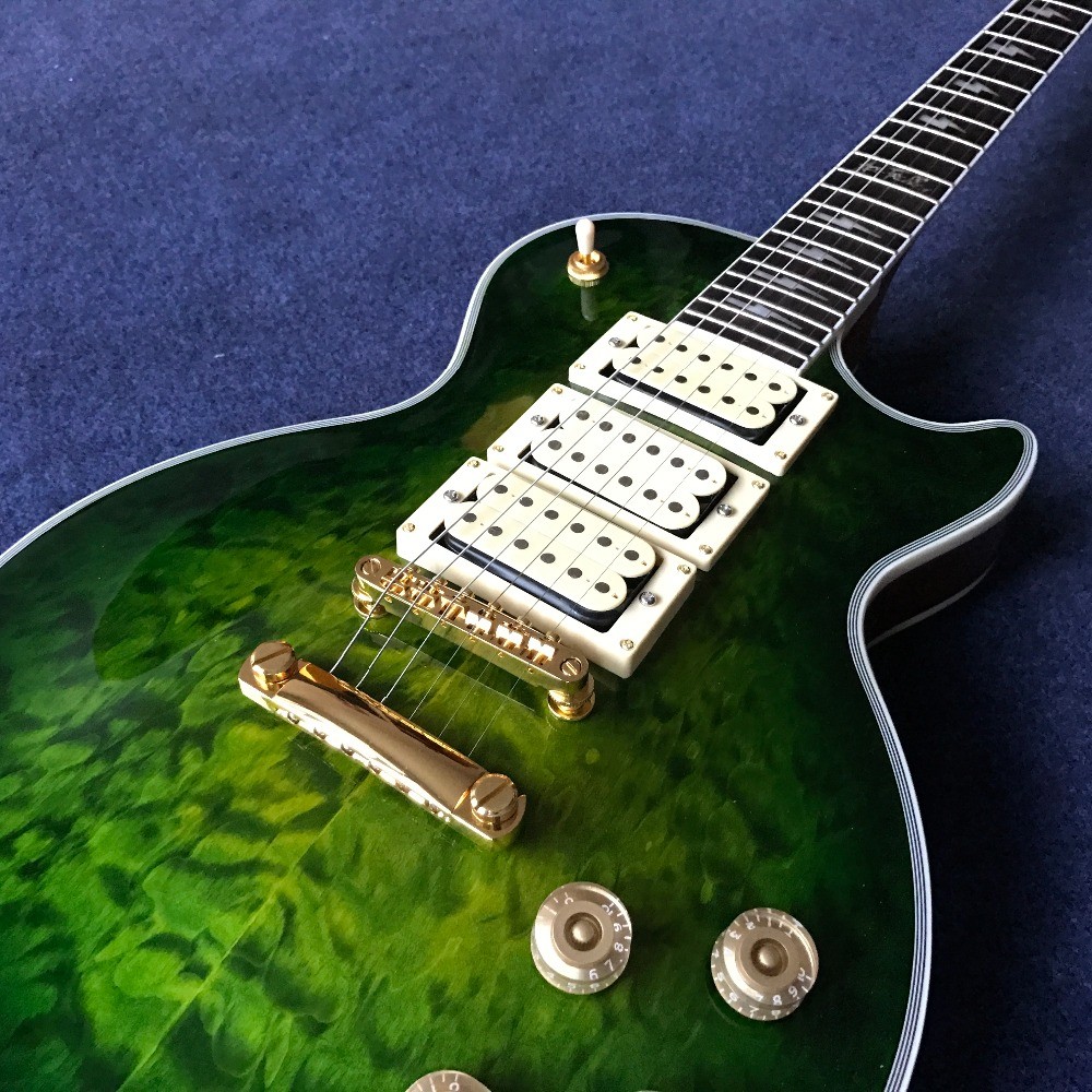Custom Shop 3 Pickup Ace Frehley green color guitar musical instruments