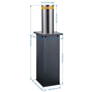 Quality IP54 Automatic Rising Bollards Dia 220mm Electric RS485 Interface wholesale