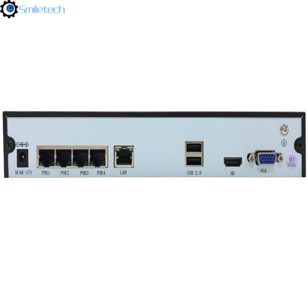 H.265 4 ports POE 16CH 5MP 1 SATA HDD 40M incoming bandwidth intelligent NVR