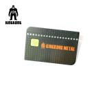 CR80 Grid Finished Metal Membership Card , Square Brushed Metal Business Cards