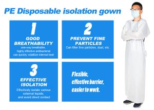 Quality PE Waterproof Dustproof Medical Disposable Plastic Apron With Long Sleeves wholesale