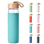 Sleek Design Premium School Funky Leak Proof Glass Water Bottle Glass Motivation