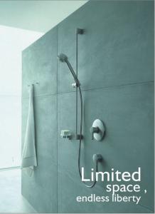 Quality Modern Single Lever Wall Mount Bathroom Sink Faucet Brass Concealed Taps , Polished Chrome wholesale