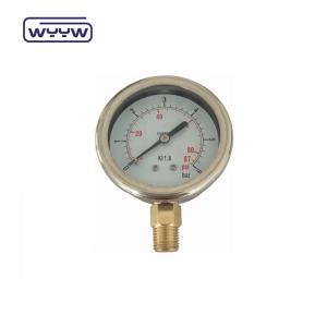 Quality 2.5&quot; Glycerine Filled Engine Oil Pressure Gauge 2.5% Accuracy wholesale