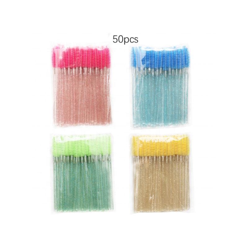 OEM Disposable Eyelash Extension Accessories Crystal Mascara Brush Eyelash Brush Brow Lash