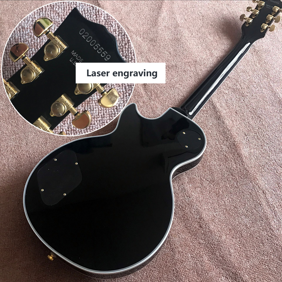 Custom LP electric guitar with ebony fretboard with mahogany body and neck