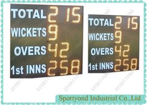 Quality Yellow 12&quot; Led Digital Electronic Cricket Scoreboard Amber AC 110V - 240V 50HZ / 60HZ wholesale
