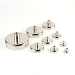 Metal Colour YYD48 N35 NdFeB Pot Magnet With Female Thread