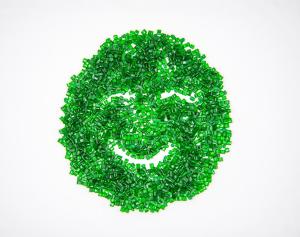 Quality Green Recycled PET Granules GRS Certified PCR Plastic Recycled Raw Material Particles wholesale