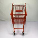 Large Capacity 180L Steel Shopping Cart European Style Red Custom Shopping