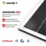 Full Black Off Grid 600 Watt Solar Photovoltaic Monocrystalline PV Panels System