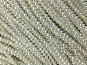 Quality DIY Handmade Whtie Color 3mm -20mm Round Plastic Pearls Bead Strand wholesale