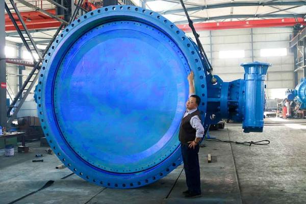 AWWA DN3000 High Performance Butterfly Valves , High Temperature Butterfly